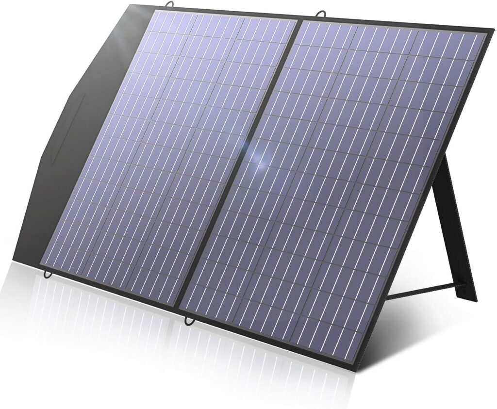 ALLPOWERS 100W Portable Solar Panel Charger for Laptops, Camping Outdoor Foldable Solar Cell Solar Charger for Solar Generator/Power Station