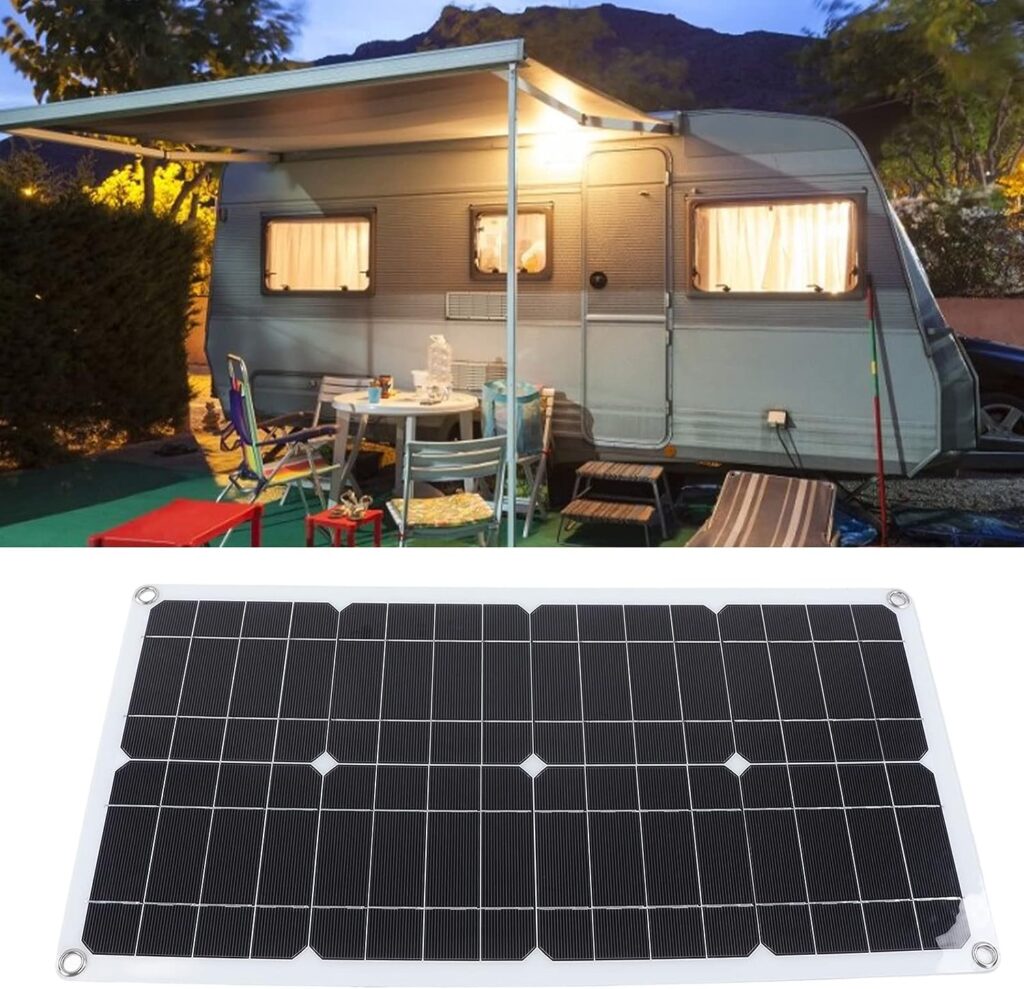 CUEI, 250W 12V/24V Waterproof Portable Solar Panel Starter Kit with 250W Monocrystalline Solar Panel + 10A Charge Controller for RV, Car, Boat, Trailer, Marine, Home  Camping
