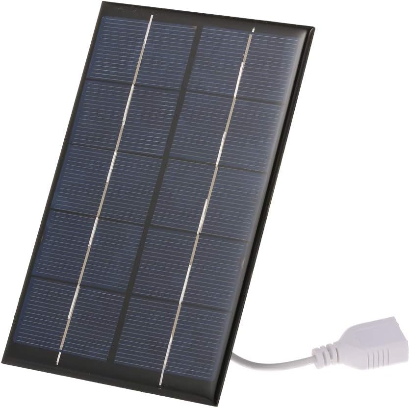 Decdeal Portable Solar Charger 2 W / 5 V with USB Connection Monocrystalline Silicone Compact Solar Panel Phone Mobile Phone Power Bank Charger