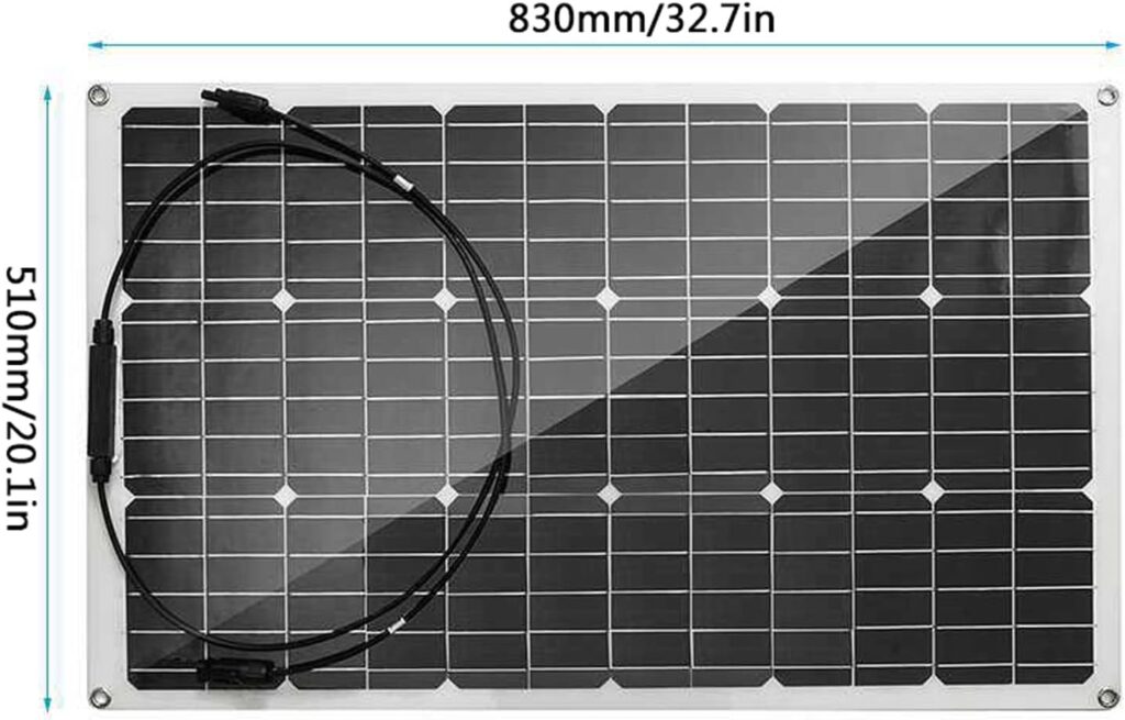 HYQNG 100W 12V Solar Panel Off Grid System, 18V Photovoltaic Monocrystalline Module, 40A Charge Controller for Caravan Home Roof Car Motorhome Power Charger