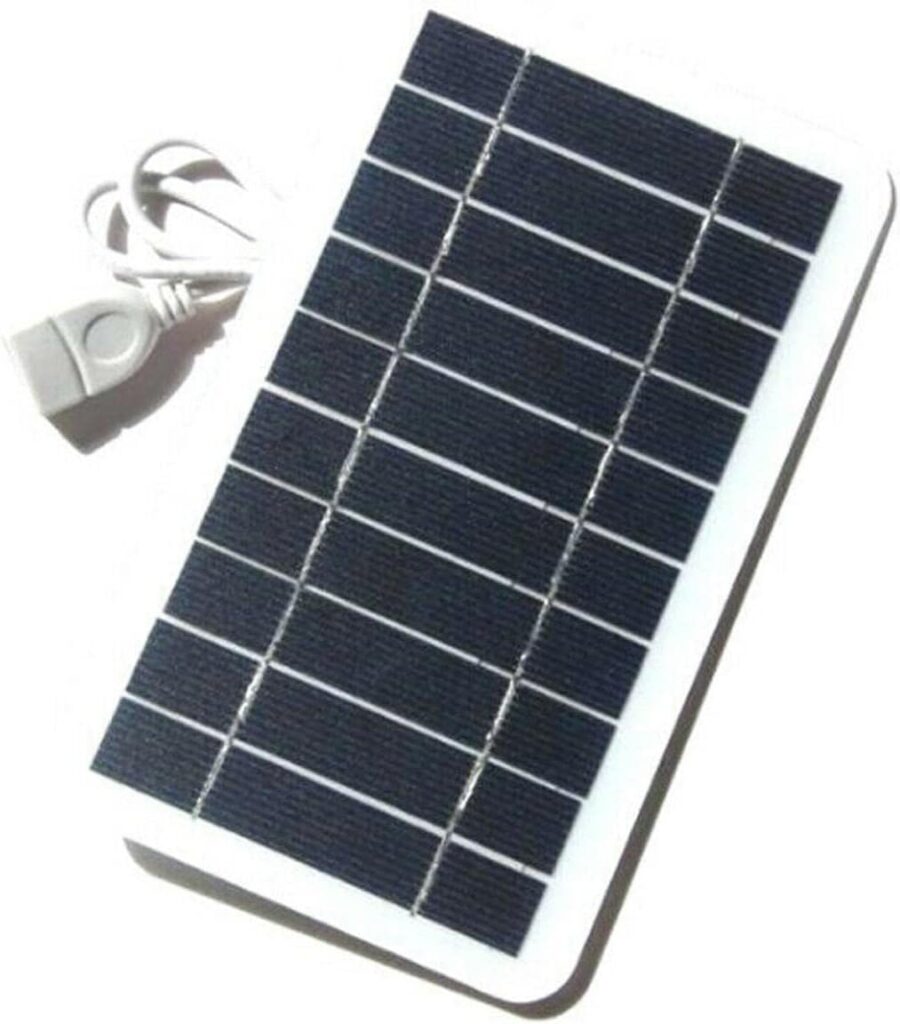 J- Portable Solar Panel 2W 5V - Small Solar Panels,Mini Solar Panels Portable Monocrystalline with High Performance Waterproof, for Cellphone, Camping, Hiking