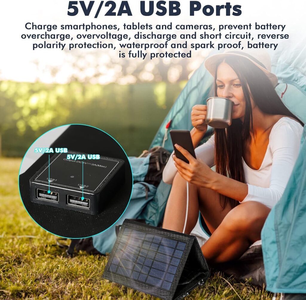 Jadeshay Solar Panel,10W/15W/20W/40W Foldable Solar Panel 5V Portable Folding Solar Cells Charger Solar Mobile Power Supply Outdoor Charging for Phone Laptop (Size : 40W)
