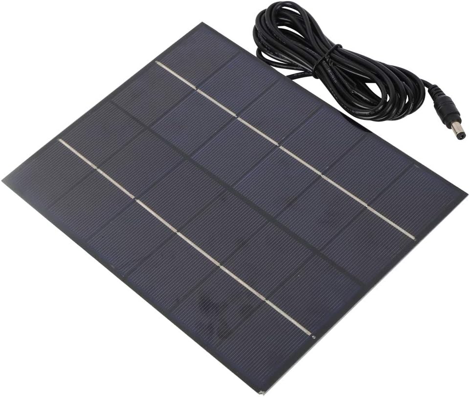 Keenso Solar Panel Charger, 5.5W 6V Portable Polycrystalline Silicon Solar Panel DIY Solar Panel with DC Port for Battery Charger Power Supply Other mountaineering camping supplies