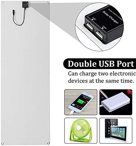 LHGXQ-Dp 600W Solar Panel Portable Dual 12/5V DC USB Fast-Charging Waterproof Emergency Charging Outdoor Battery Charger for Car Yacht RV