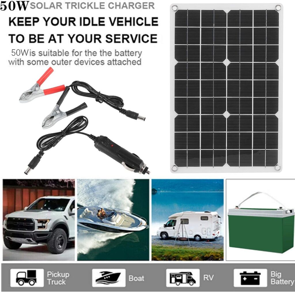 Portable Solar Generator, 50W Folding Solar Panel Monocrystalline Cell Dual USB Charger for Car RV Yacht Outdoor Charging other electrical appliances