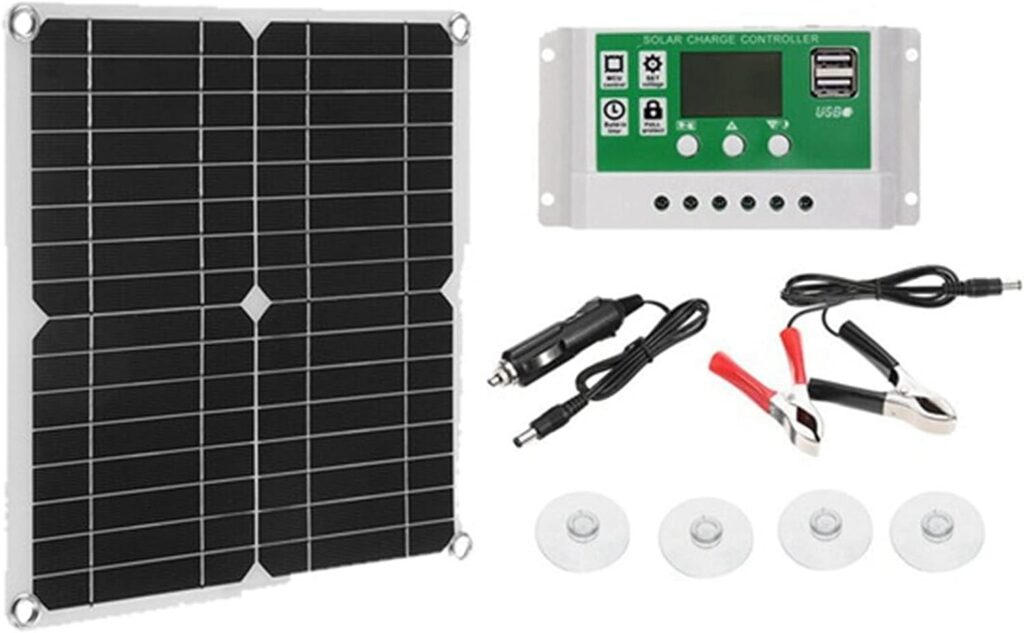 Solar Panel Charger, 100W USB 18V Flexible Solar Charging Card, Car Battery, Portable Solar Charger: Amazon.co.uk: Business, Industry  Science