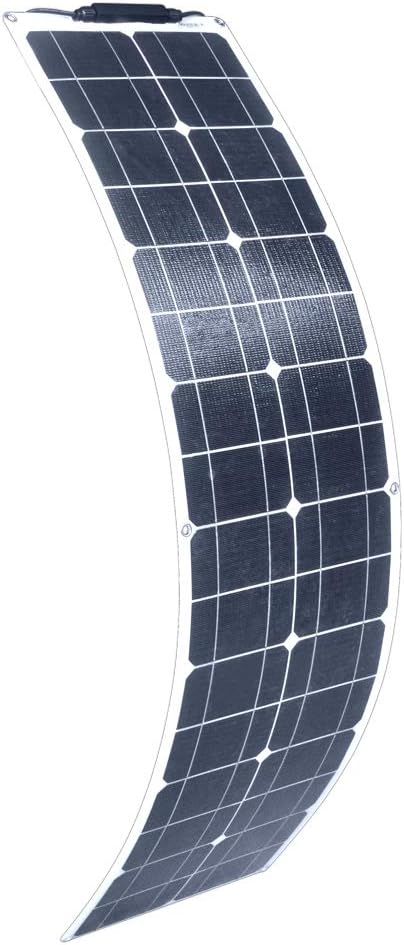 XINPUGUANG 50W Flexible Solar Panel Monocrystalline ETFE Solar Module Ultra Lightweight Thin for Charging Campers, Caravan, Boats, Yacht, Motorhome, 12 Volts Battery Charger