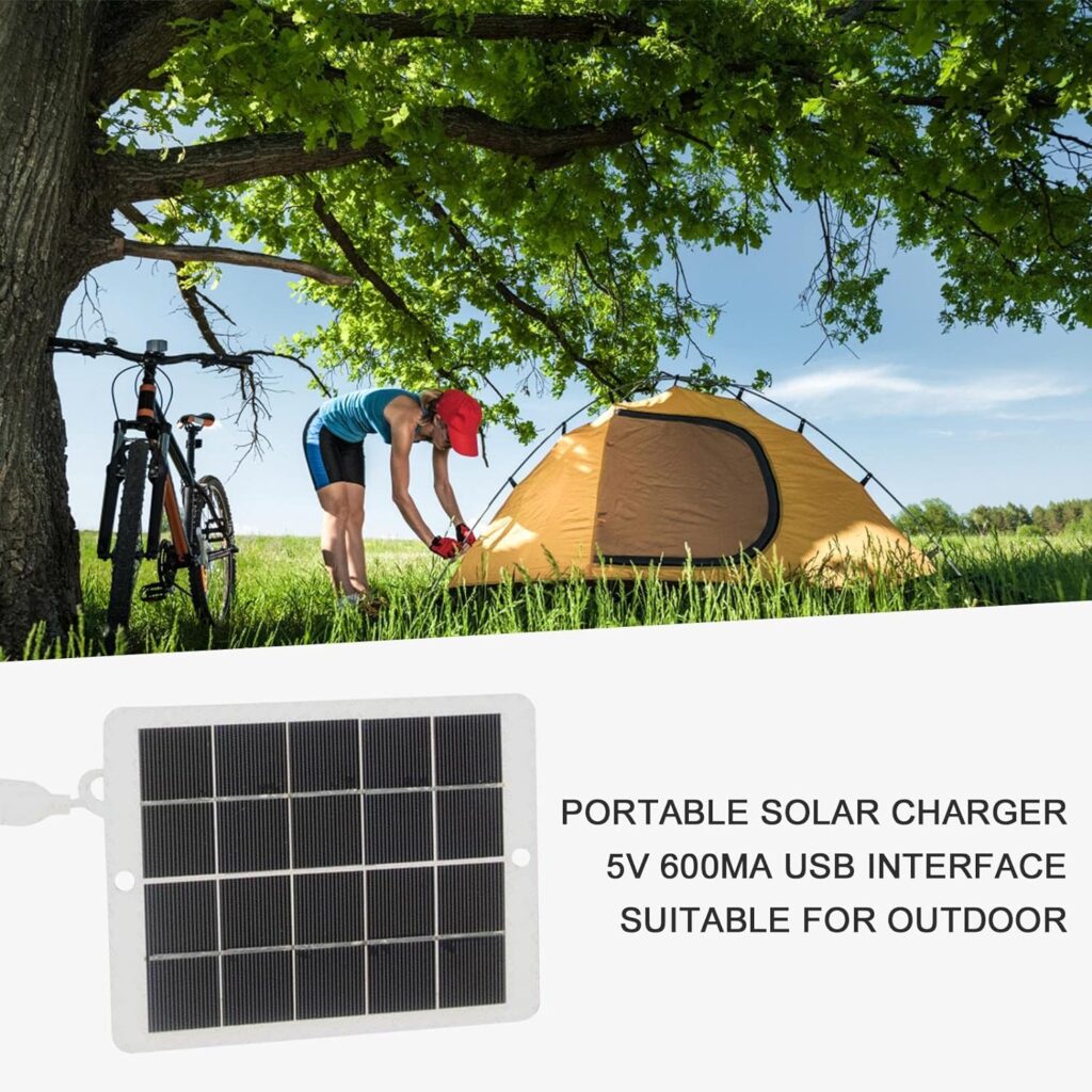 3W 5V Solar Charger Outdoor Solar Powered Charger Solar Panels With USB Ports Monocrystalline Silicon Compact Solar Panel Phone Cellphone Power Bank Charger For Camping Hiking Travel For Cellphones