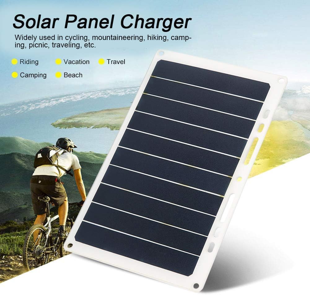 Solar Panel Charger, 10W Portable Outdoor Solar Power Panel Charger with Standard USB Output for Phone Charging