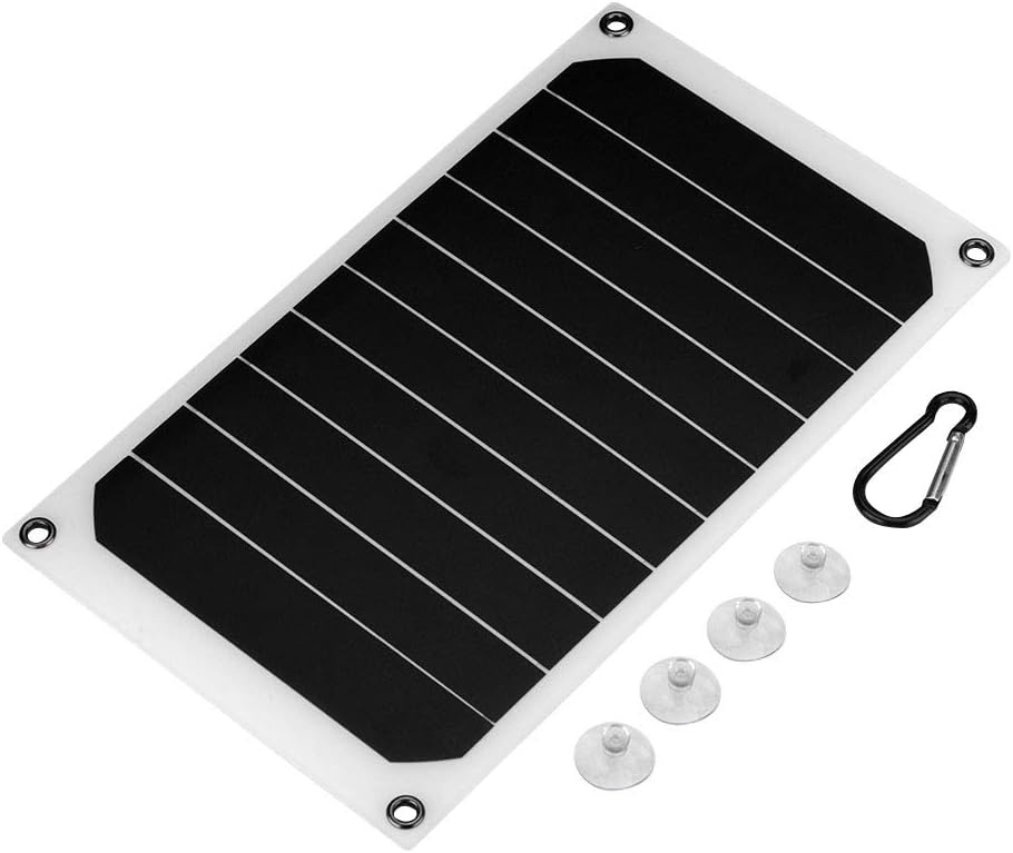 Fyearfly Solar Power Panel Charger, Portable 10W Outdoor IP64 Waterproof Solar Panel Mobile Power Charger 5V USB Output